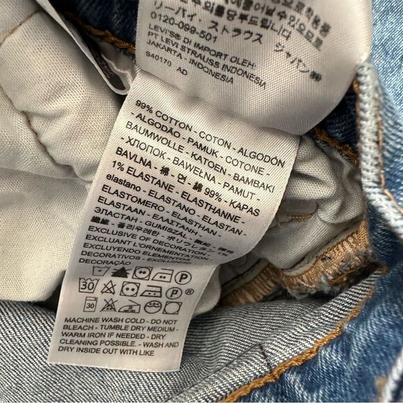 Levi's Premium Capital E High rise button fly ankle length Crop slim women’s 27 - Picture 11 of 12